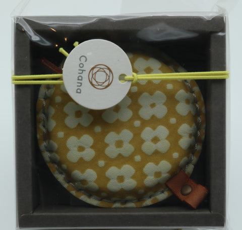 Cohana tape measure in genuine leather - Yellow