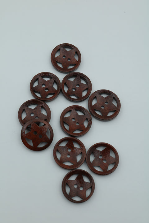 Wooden numbers brown 20 mm.
