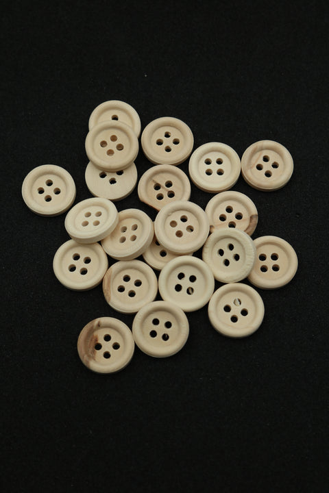 Light uncolored wooden figures 15 mm.