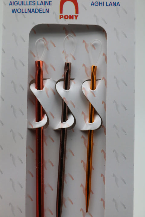 Pony wool needles - 3 sizes