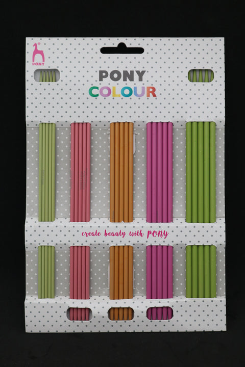 Pony Color 5 needles set 20 cm. 5 sizes 2.5-4.5