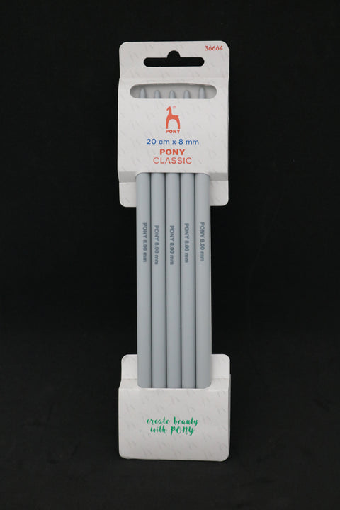 Pony 5 needles 20 cm. 8 mm.
