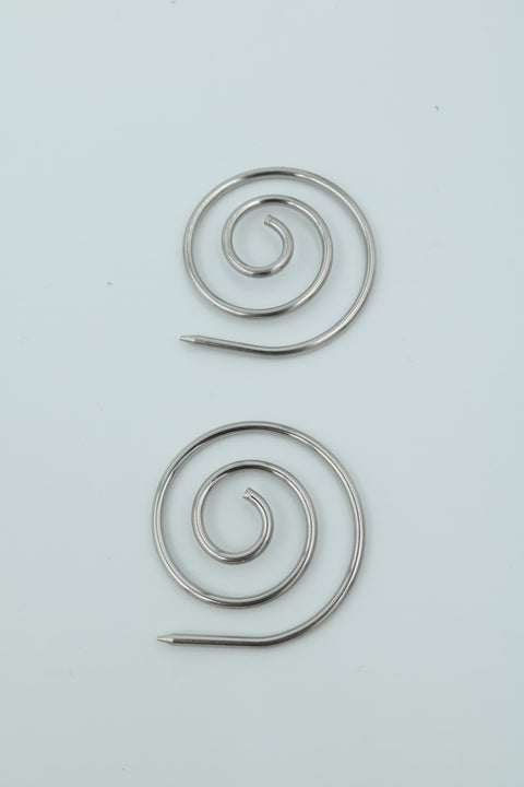 Prjónamerki stór 3,5 cm. Gull og Silfur lituð.