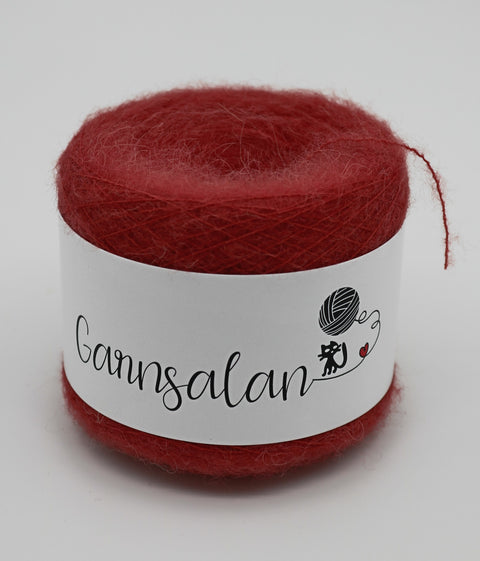 Alpakka fylgiþráður með 7% teygju - 25 gr. Ryðrauður