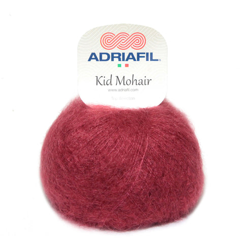 Kid Mohair 018 Bordeaux rauður.
