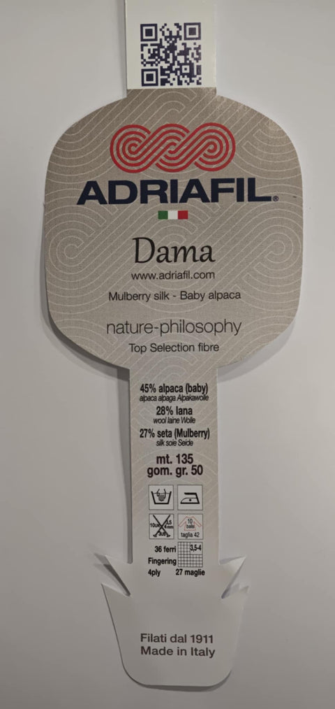 Dama 45% Baby Alpakka, 28% Lana ull, 27% Mulberry Silki 57 Dökk bleikur.