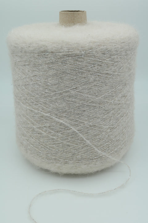 Burstað Alpakka Glimmer garn - 25 gr. Eitt og sér eða sem fylgiþráður - Glimmer.