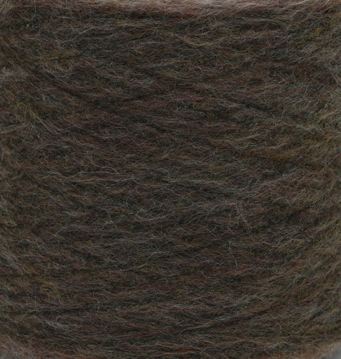 50% Loðið Mohair 32% Merino 16% Polyester 2% Teygja 50 gr. Brúnn