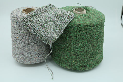 Denimgum bómull/pólýester fylgiþráður - 25 gr. Grænn