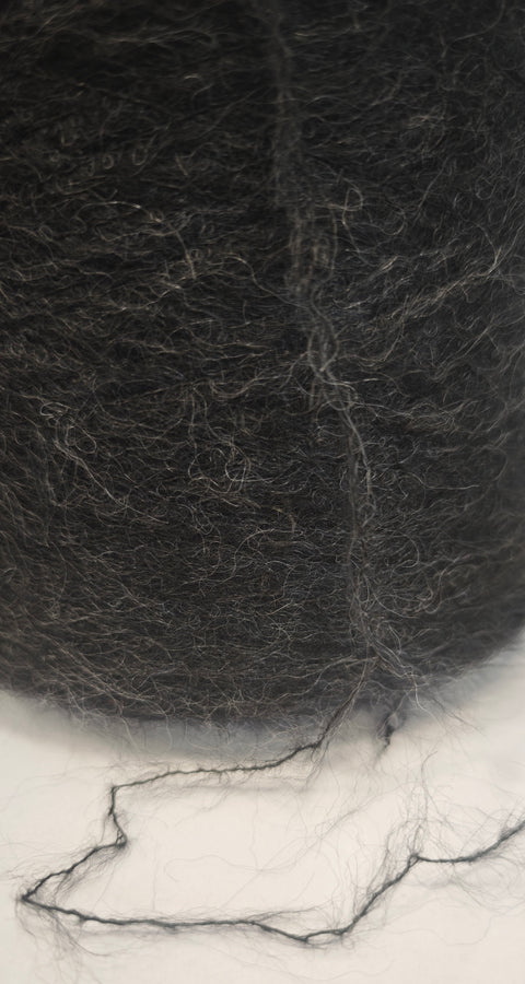 Klara Mohair - Burstað - Koksgrár