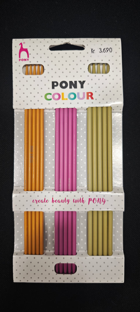 Pony Color 5 needles set 20 cm. 5 sizes 2.5-4.5