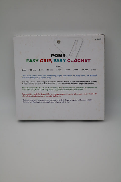Pony Easy Grip heklunálar 14 cm.  9 stærðir