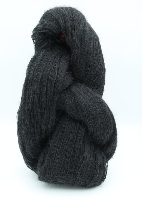 Suri Alpakka - 100% Suri Alpakka ull - 250 gr. - Grásvart