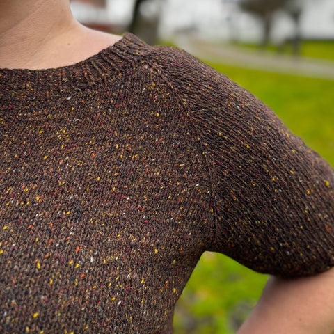 Lauren 100% Merino tweed garn. Kaffi.